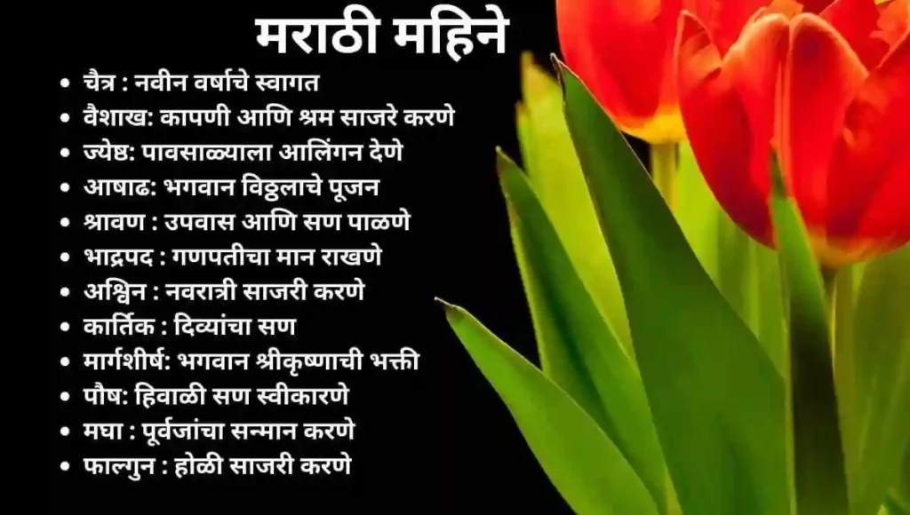 मराठी ६ ऋतू व १२ मराठी महिने Marathi Rutu & Marathi Mahine